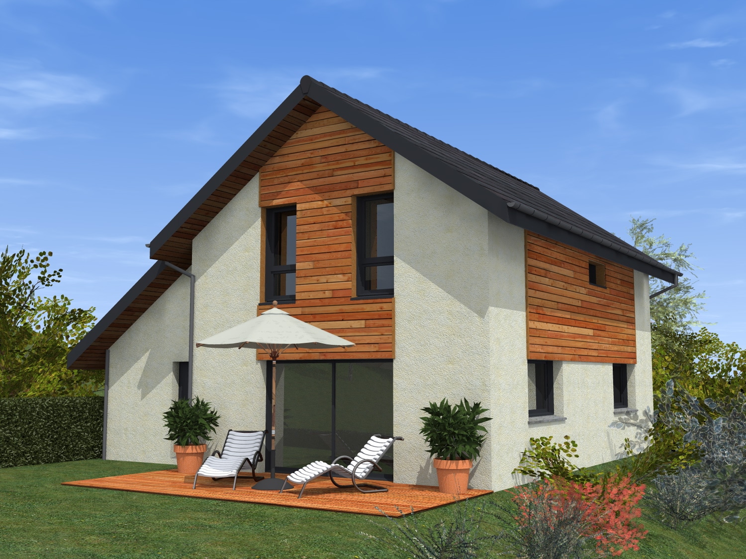 Maison 4 pièces 97 m² utile avec garage